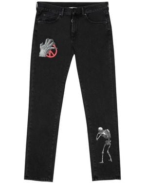 Off-White c/o Virgil Abloh Graphic-Print Jeans - Black