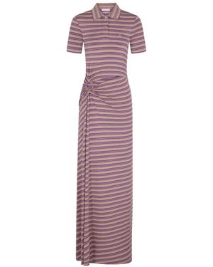 Rabanne Piercing-Detail Maxi Dress - Purple