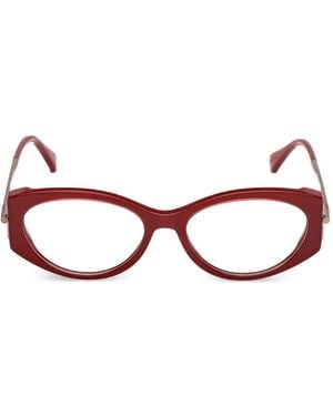 Max Mara Eyewear Oval-Frame Glasses - Red