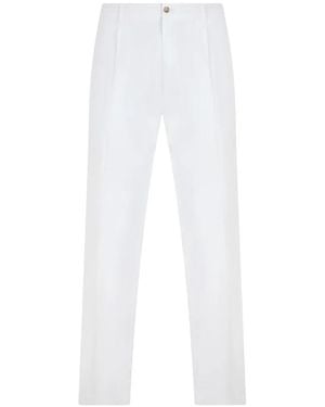 Fedeli High-Waisted Tailored Trousers - White