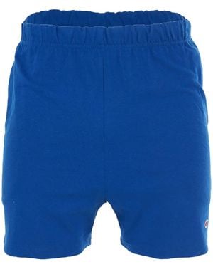 Champion Logo-Patch Track Shorts - Blue