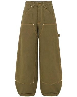 Estudio Niksen Pantalon Carpenter À Coutures Contrastantes - Green
