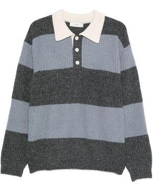 DUNST Striped Sweater - Gray