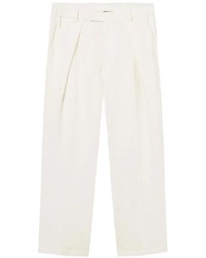 don't waste culture Alurette Pleated Wide-Leg Trousers - White