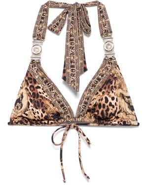 CAMILLA Triangle Bikini Top - Brown