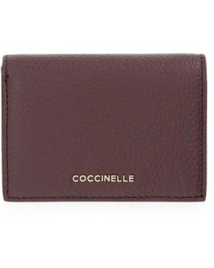Coccinelle Logo-Print Leather Wallet - Purple