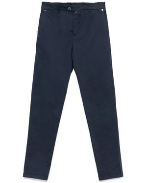 Kiton Logo-Patch Chinos - Blue