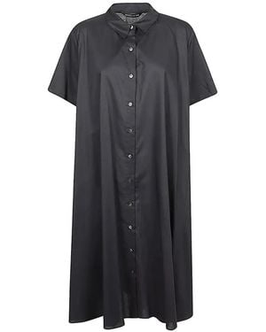 mizuiro ind Short-Sleeve Midi Dress - Black