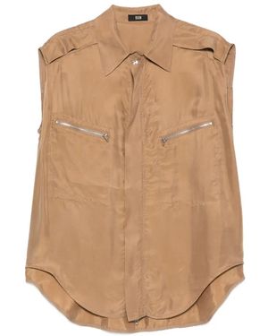 ELEH Zip Pockets Gilet - Natural
