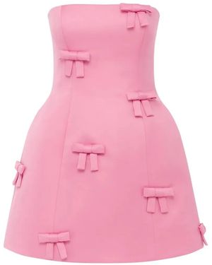 LEO LIN Roselle Bow-Embellished Mini Dress - Pink
