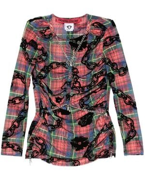 Chopova Lowena Chain-print blouse - Rot