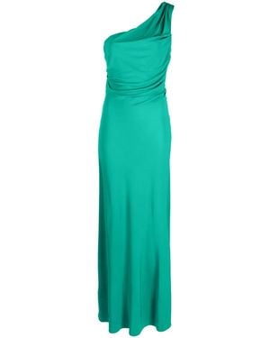 Alberta Ferretti One-Shoulder Cut-Out Maxi Dress - Green