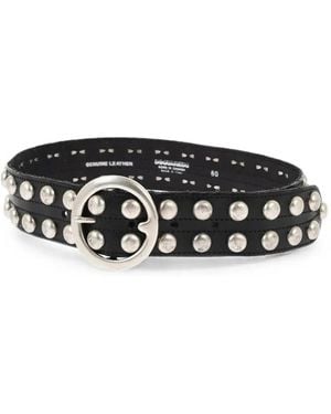 DSquared² Ledergürtel Mit Nieten - Schwarz
