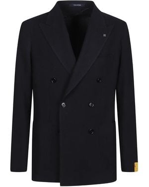 Tagliatore Peak-Lapels Double-Breasted Blazer - Blue