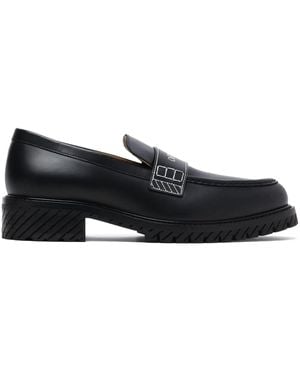 Off-White c/o Virgil Abloh Logo-Print Loafers - Black