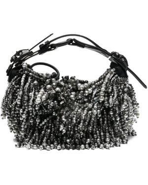 Innerraum Bolso de hombro con aplique de perlas - Negro