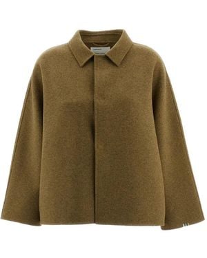 Extreme Cashmere Jamie Spread-Collar Shirt Jacket - Green