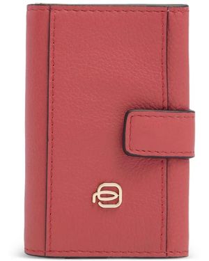 Piquadro Leather Pop-Up Cardholder - Pink