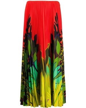 Valentino Garavani Mirrored Monkeys Forest Pleated Skirt