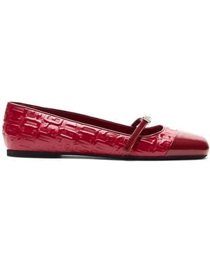 Gcds Ballerinas mit Monogramm-Print - Rot