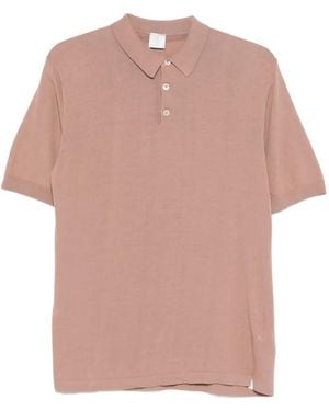 Eleventy Short-Sleeves Polo Shirt - Pink