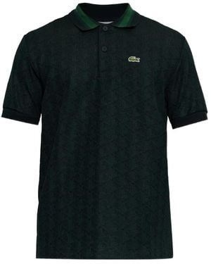 Lacoste Monogram Polo Shirt - Black
