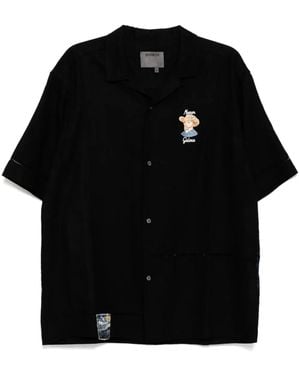 Musium Div. Logo-Embroidered Shirt - Black