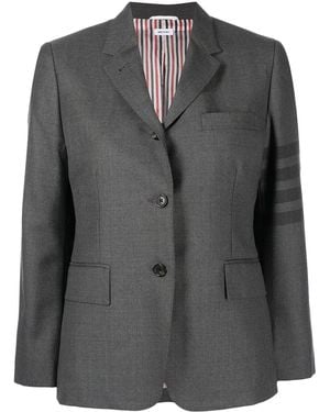 Thom Browne Tailored Wool-Blend Suit Jacket With Signature Stripes - Black