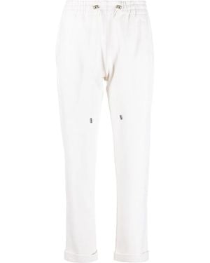 Colombo Elasticated Drawstring-Waistband Pants - White