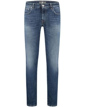PT Torino Logo Patch Jeans - Blue