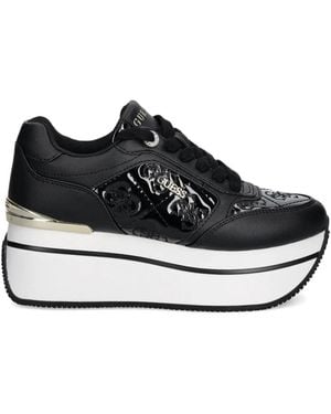 Guess Embossed Platform Trainers - Black