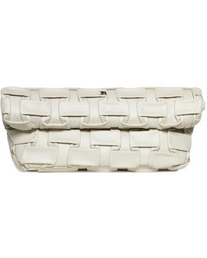 John Richmond Woven Clutch Bag - White