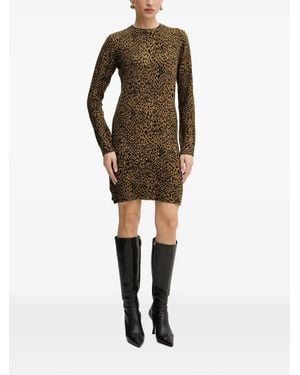 Morgan Animal-Print Mini Dress - Green