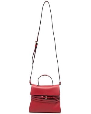 Moschino Small Tie Me Leather Bag - Red