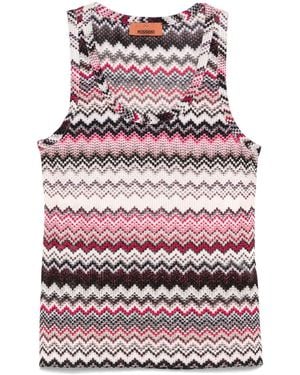 Missoni Zigzag-Pattern Tank Top - Black