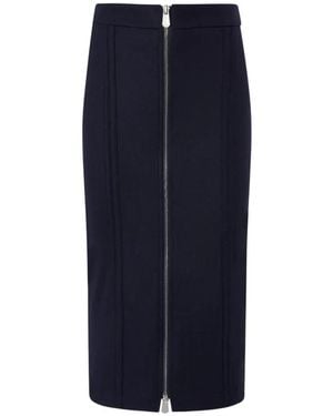 Pinko Zip-Fastening Panelled Skirt - Blue