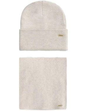 Barbour Winona Beanie And Scarf Gift Set - White