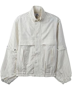 Winnie NY Gestreifte Bomberjacke - Grau