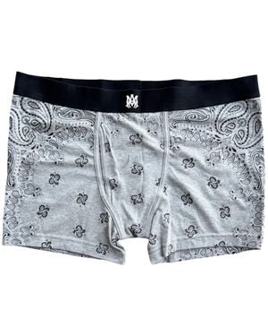 Amiri Bandana-Print Boxers - Grey
