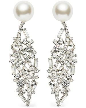 Magda Butrym Pearl-Drop Crystal Earrings - White