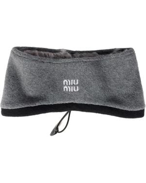 Miu Miu Fleece Headband - Grey