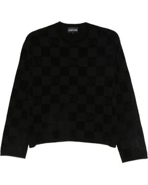 Emporio Armani Checked Sweater - ブラック