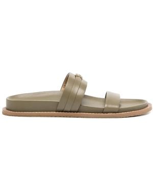 Michael Kors Mandy Leather Sandals - Green