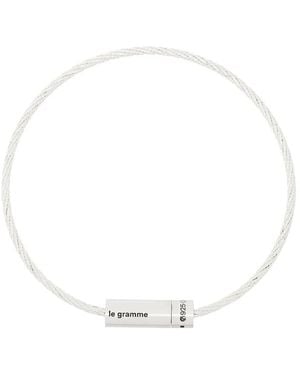 Le Gramme Pulsera Con Cable - Blanco