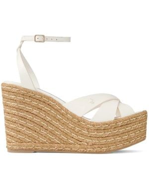 Jimmy Choo Espadrilles Korra À Talon Compensé - Natural