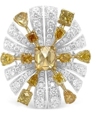 HYT Jewelry 18Kt Geel- En Witgouden Ring Met Diamant