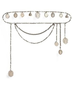 Ralph Lauren Charm-Embellished Multi-Chain Belt - White