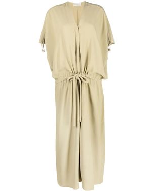 Veronique Leroy Tie-fastening Long Dress - Natural