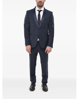 Corneliani Satin-Lapel Three-Piece Suit - Blue