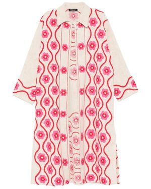 BLAKLACE Floral-Embrodairy Coat - Pink